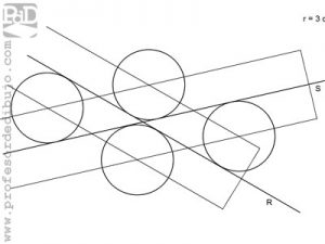 Circunferencias tangentes a dos rectas que se cortan, conocido el radio.